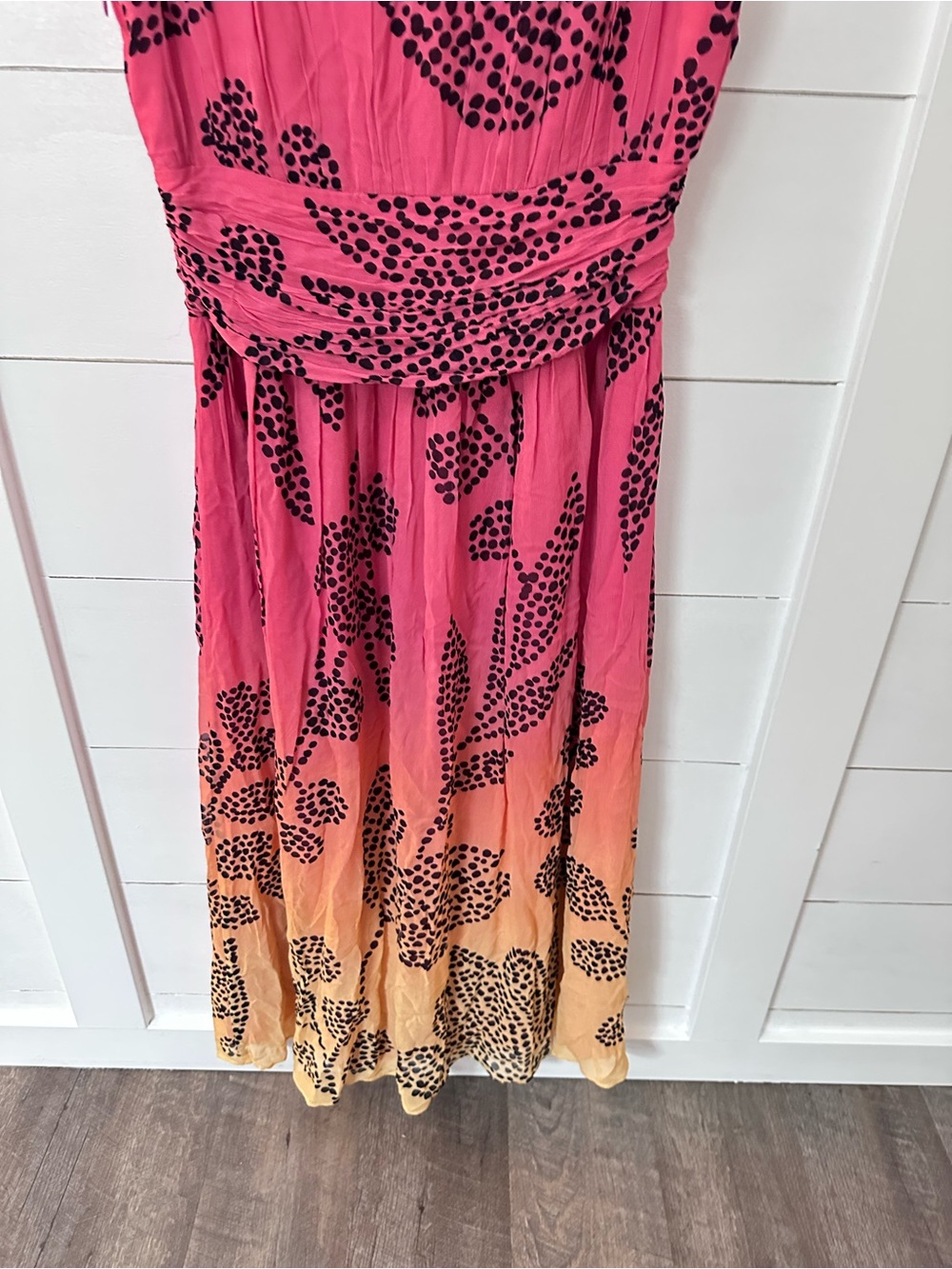 Anthropology M Verb Pallavi Singhee V neck ombre maxi dress shabby chic - Picture 14 of 15